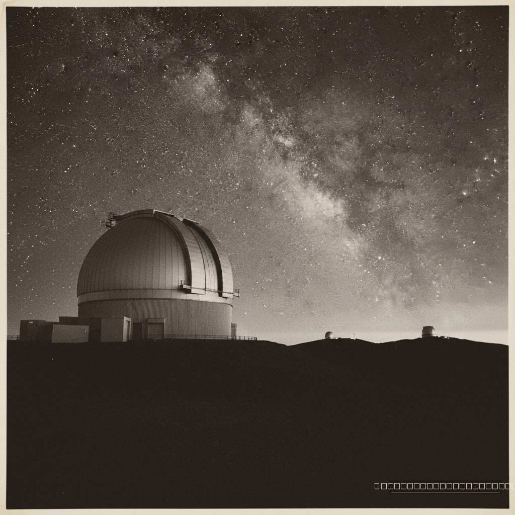 O Telescópio Subaru, no Mauna Kea, Havaí, onde a Hyper Suprime-Cam mapeou o universo jovem para desvendar os primeiros indícios do Protocluster Loktak.